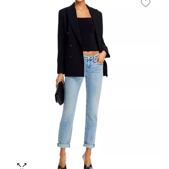 Rag & Bone Dre Low-Rise Slim Boyfriend Ankle
Jeans, size 25, light wash - Picture 2 of 8